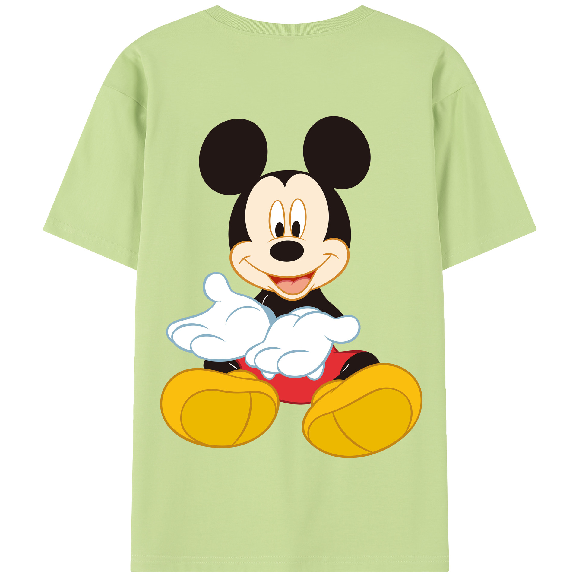 （画像用） ミッキーマウス Mickey Mouse 綿100％半袖Tシャツ（背面プリント）
